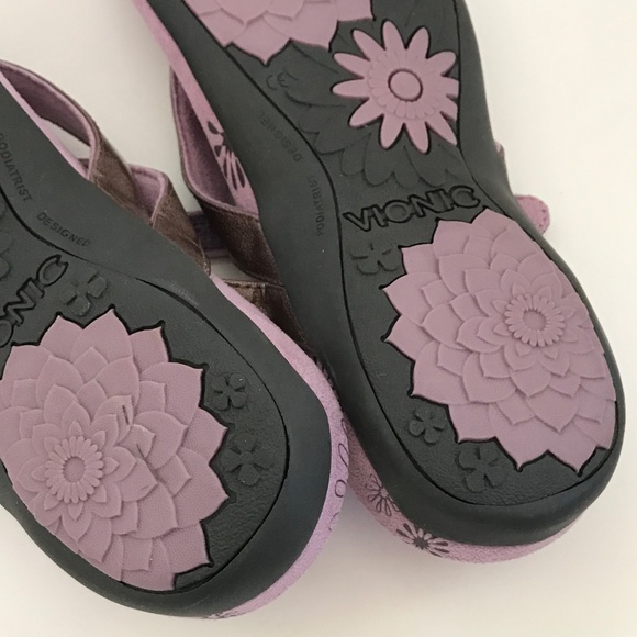 VIONIC Rosemary Orthotic Sandals Purple and Metallic Bronze Women’s Size 7 - Picture 16 of 16